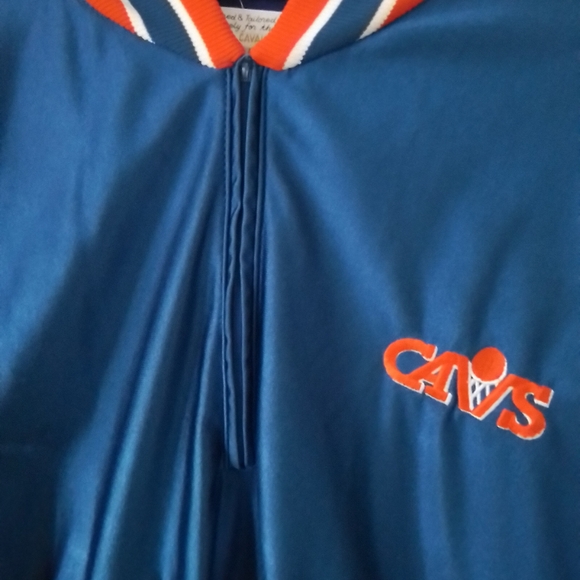 Vintage TEAM ISSUED Medalist Sand Knit Cleveland Cavaliers 1/4 Zip Jacket 46 XXL - Picture 6 of 14